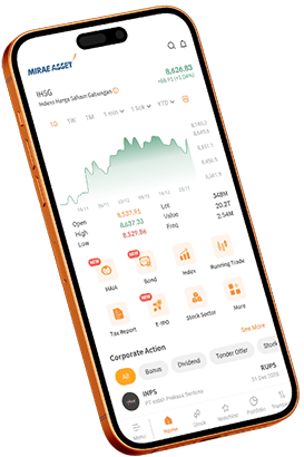 M-STOCK left navigation phone mockup